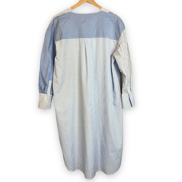 ZARA Patchwork Shirtdress Long Sleeves - Picture 6 of 10